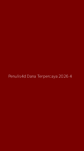 Tampilan Antarmuka Aplikasi Penulis4d Dana Terpercaya 2026 - 4