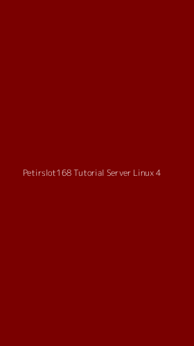 Tampilan Antarmuka Aplikasi Petirslot168 Tutorial Server Linux - 4