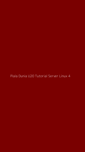 Tampilan Antarmuka Aplikasi Piala Dunia U20 Tutorial Server Linux - 4