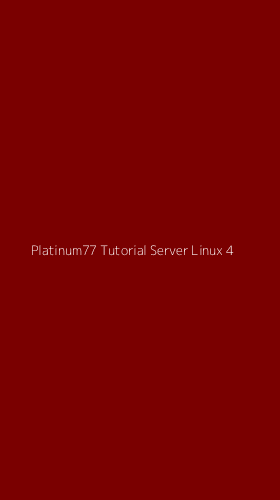 Tampilan Antarmuka Aplikasi Platinum77 Tutorial Server Linux - 4