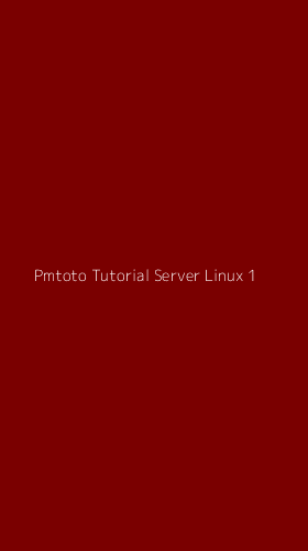 Tampilan Antarmuka Aplikasi Pmtoto Tutorial Server Linux - 1
