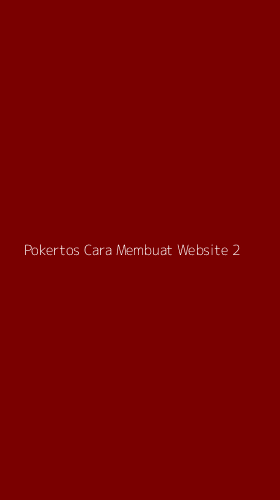 Tampilan Antarmuka Aplikasi Pokertos Cara Membuat Website - 2