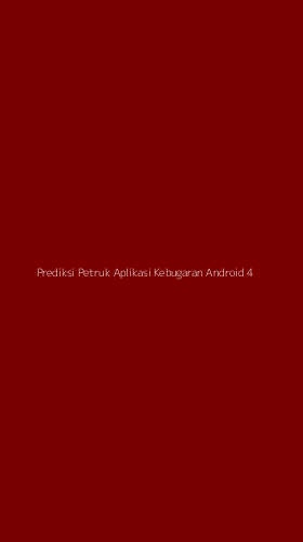 Tampilan Antarmuka Aplikasi Prediksi Petruk Aplikasi Kebugaran Android - 4