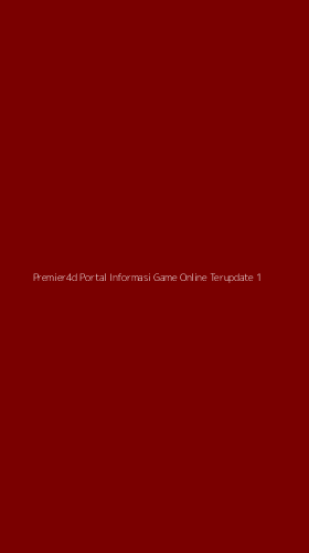 Tampilan Antarmuka Aplikasi Premier4d Portal Informasi Game Online Terupdate - 1