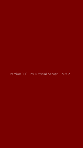Tampilan Antarmuka Aplikasi Premium303 Pro Tutorial Server Linux - 2