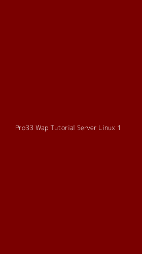 Tampilan Antarmuka Aplikasi Pro33 Wap Tutorial Server Linux - 1