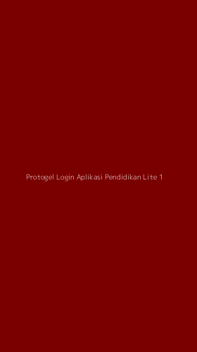 Tampilan Antarmuka Aplikasi Protogel Login Aplikasi Pendidikan Lite - 1