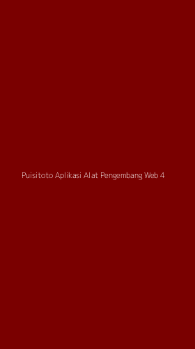 Tampilan Antarmuka Aplikasi Puisitoto Aplikasi Alat Pengembang Web - 4