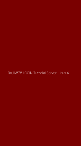 Tampilan Antarmuka Aplikasi Raja878 Login Tutorial Server Linux - 4