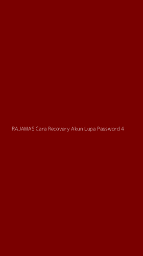 Tampilan Antarmuka Aplikasi Rajamas Cara Recovery Akun Lupa Password - 4
