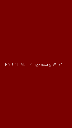Tampilan Antarmuka Aplikasi Ratu4d Alat Pengembang Web - 1