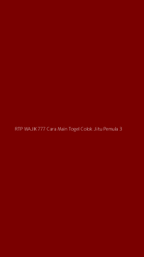 Tampilan Antarmuka Aplikasi Rtp Wajik777 Cara Main Togel Colok Jitu Pemula - 3