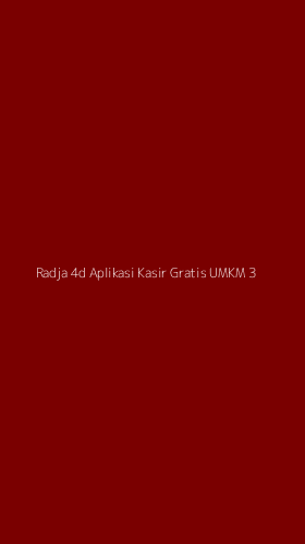 Tampilan Antarmuka Aplikasi Radja 4d Aplikasi Kasir Gratis Umkm - 3