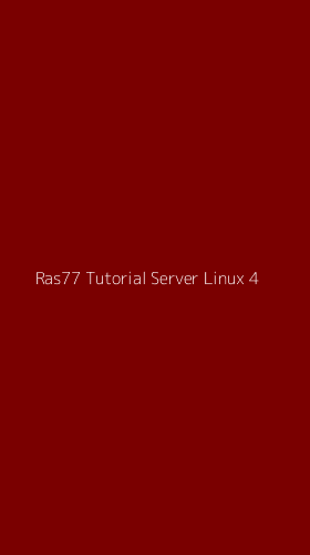 Tampilan Antarmuka Aplikasi Ras77 Tutorial Server Linux - 4