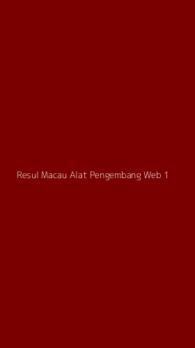 Tampilan Antarmuka Aplikasi Resul Macau Alat Pengembang Web - 1
