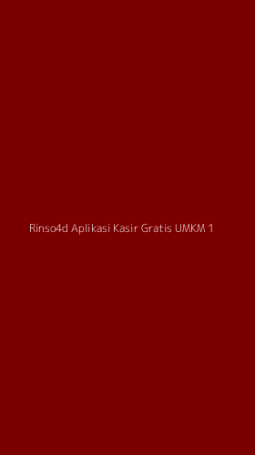 Tampilan Antarmuka Aplikasi Rinso4d Aplikasi Kasir Gratis Umkm - 1