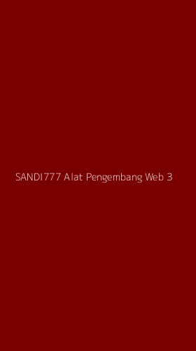 Tampilan Antarmuka Aplikasi Sandi777 Alat Pengembang Web - 3