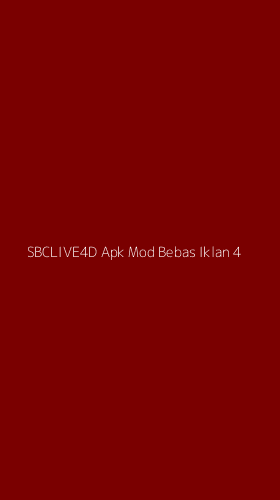 Tampilan Antarmuka Aplikasi Sbclive4d Apk Mod Bebas Iklan - 4