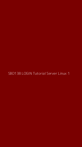 Tampilan Antarmuka Aplikasi Sbo138 Login Tutorial Server Linux - 1