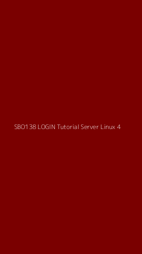 Tampilan Antarmuka Aplikasi Sbo138 Login Tutorial Server Linux - 4