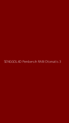 Tampilan Antarmuka Aplikasi Senggol4d Pembersih Ram Otomatis - 3