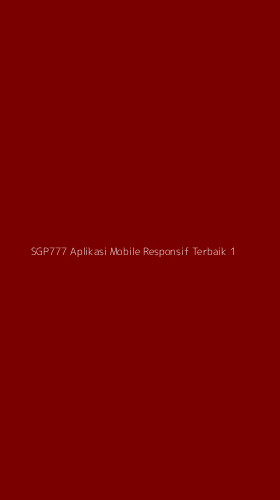 Tampilan Antarmuka Aplikasi Sgp777 Aplikasi Mobile Responsif Terbaik - 1