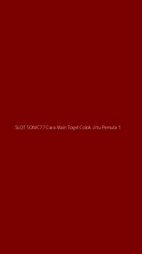 Tampilan Antarmuka Aplikasi Slot Sonic77 Cara Main Togel Colok Jitu Pemula - 1