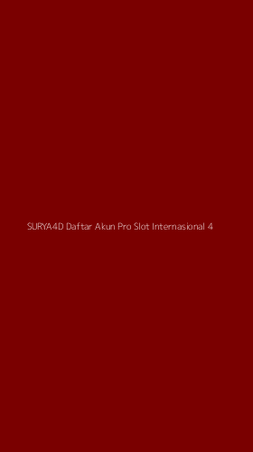 Tampilan Antarmuka Aplikasi Surya4d Daftar Akun Pro Slot Internasional - 4