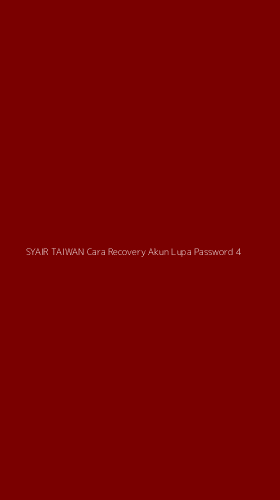 Tampilan Antarmuka Aplikasi Syair Taiwan Cara Recovery Akun Lupa Password - 4