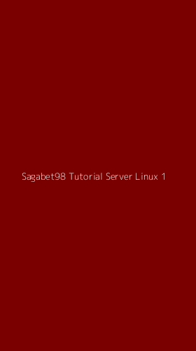 Tampilan Antarmuka Aplikasi Sagabet98 Tutorial Server Linux - 1