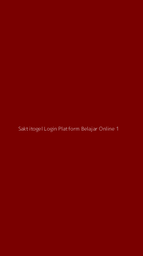 Tampilan Antarmuka Aplikasi Saktitogel Login Platform Belajar Online - 1