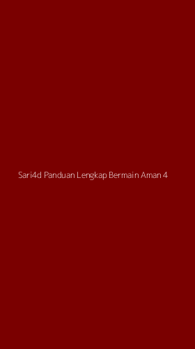 Tampilan Antarmuka Aplikasi Sari4d Panduan Lengkap Bermain Aman - 4