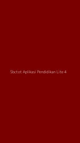 Tampilan Antarmuka Aplikasi Sbctot Aplikasi Pendidikan Lite - 4