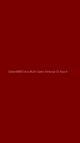 Tampilan Antarmuka Aplikasi Sbobet888 Situs Multi Game Terbesar Di Asia - 4