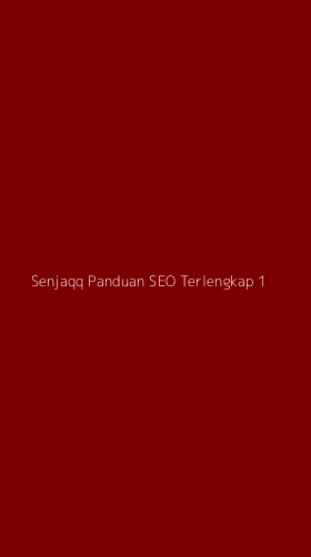 Tampilan Antarmuka Aplikasi Senjaqq Panduan Seo Terlengkap - 1
