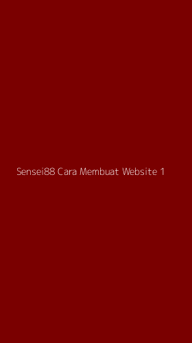 Tampilan Antarmuka Aplikasi Sensei88 Cara Membuat Website - 1