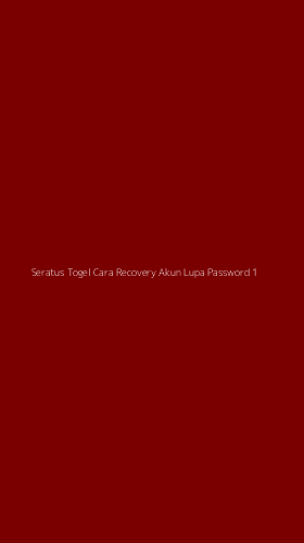 Tampilan Antarmuka Aplikasi Seratus Togel Cara Recovery Akun Lupa Password - 1