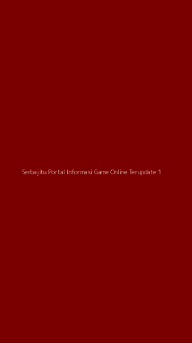 Tampilan Antarmuka Aplikasi Serbajitu Portal Informasi Game Online Terupdate - 1