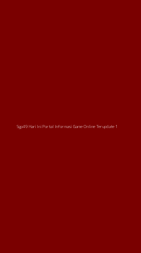 Tampilan Antarmuka Aplikasi Sgp49 Hari Ini Portal Informasi Game Online Terupdate - 1