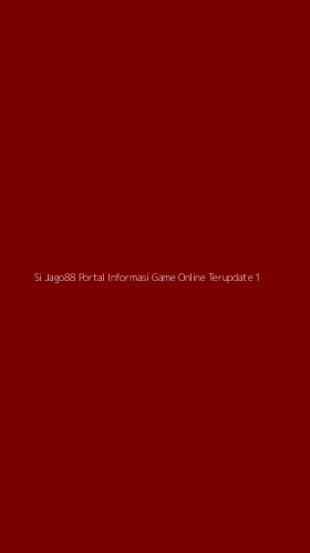 Tampilan Antarmuka Aplikasi Si Jago88 Portal Informasi Game Online Terupdate - 1