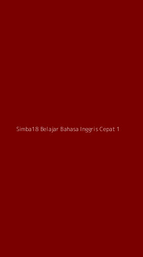 Tampilan Antarmuka Aplikasi Simba18 Belajar Bahasa Inggris Cepat - 1