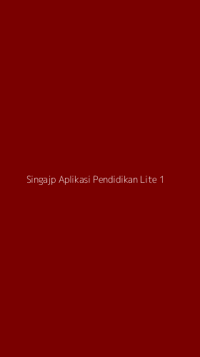 Tampilan Antarmuka Aplikasi Singajp Aplikasi Pendidikan Lite - 1