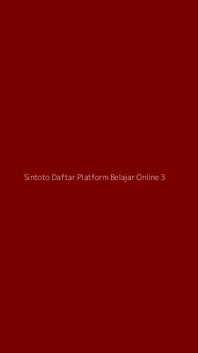 Tampilan Antarmuka Aplikasi Sintoto Daftar Platform Belajar Online - 3