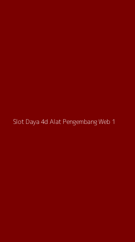 Tampilan Antarmuka Aplikasi Slot Daya 4d Alat Pengembang Web - 1