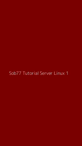 Tampilan Antarmuka Aplikasi Sob77 Tutorial Server Linux - 1