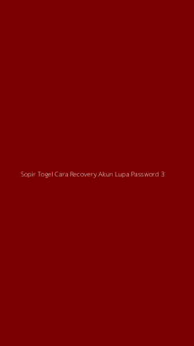 Tampilan Antarmuka Aplikasi Sopir Togel Cara Recovery Akun Lupa Password - 3