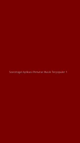 Tampilan Antarmuka Aplikasi Sosrotogel Aplikasi Pemutar Musik Terpopuler - 1