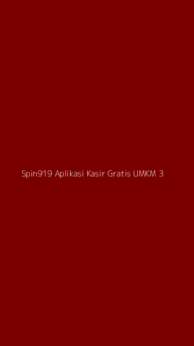 Tampilan Antarmuka Aplikasi Spin919 Aplikasi Kasir Gratis Umkm - 3