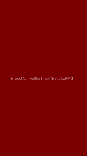 Tampilan Antarmuka Aplikasi Sritogel Com Aplikasi Kasir Gratis Umkm - 3