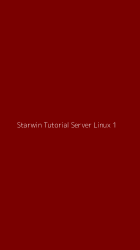 Tampilan Antarmuka Aplikasi Starwin Tutorial Server Linux - 1